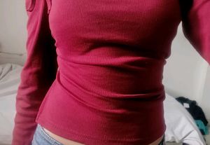 Y2K Asymmetrical Long Sleeve Top