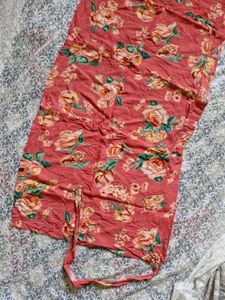 Floral Print Wrap Skirt