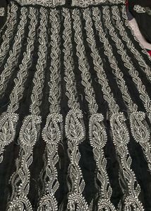 Black Embroidered Chikan Kari Kurti