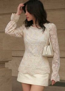 Elegant Lace & Pearl Top✨