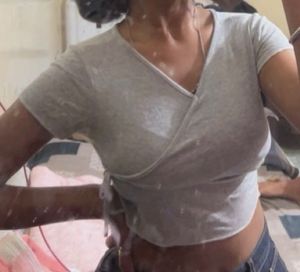 Grey Wrap Style Tank Top