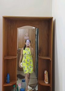 Yellow Floral Peter Pan Collar Dress