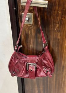 Chic Burgundy Hobo Bag