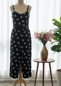 Chic Black Floral Jumpsuit