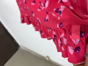 Jockey Pink Cherry Printed Sleep Dress