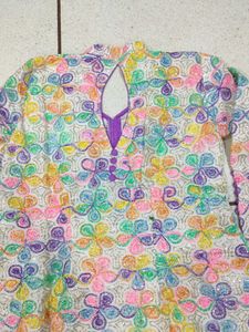 Colorful Floral Kurta with sharara