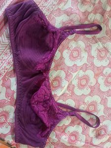 Purple Lace Bra
