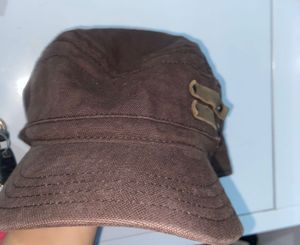 Stylish Brown Cadet Cap y2k