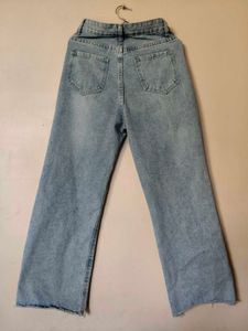 Light Wash Blue Wide Leg Jeans