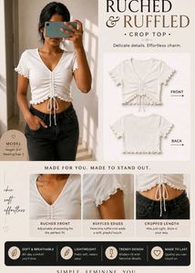 Stylish White Crop Top
