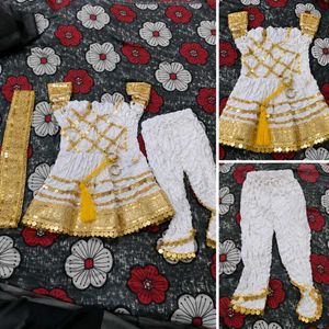 Sparkly White &amp; Gold Ethnic Set