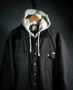 Dickies Black Hooded Jacket/ Rare outdoor brand