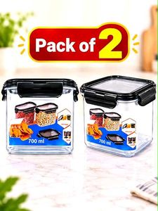 2 Pcs Polo Bright Lock Containers Set