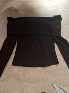 H&amp;M Off-Shoulder Long Sleeve Top