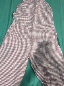 Pink Gingham Puff Sleeve jumpsuit