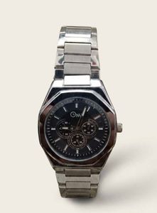 Men's Silver Band Chronograph Watch