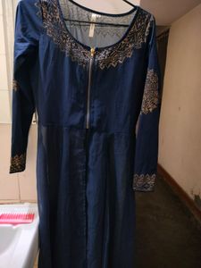 Blue Front Openable Shrug