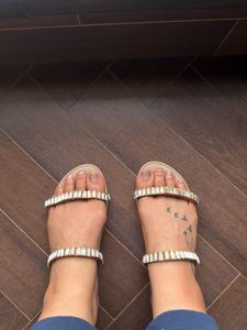 two strap embellished flats from Cai