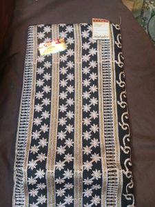 Black Embroidered Dress material