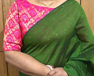 Pink Banarasi silk Blouse