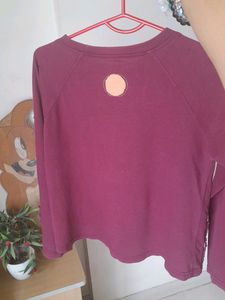 50% Off Today 🌟 Crop Top Soft Maroon Full Sleeve