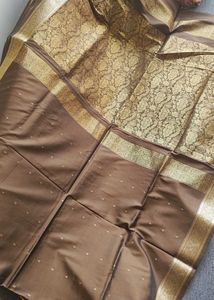 Elegant Brown Banarasi Silk Saree