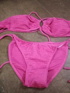 Crinkle Texture Bikini Set