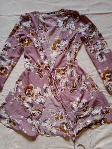Floral Print Wrap Dress