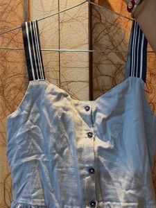 Light Blue Button-Down Midi Dress