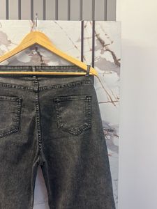 Gray High west Wide Leg Jeans Waist-28