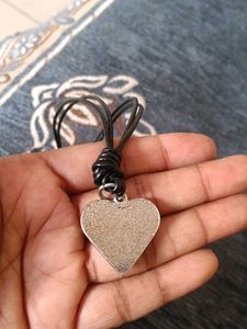elegant black &amp; gold glitter heart pendant necklac