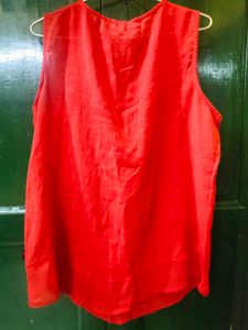 109 F Rust Colour Sleeveless Top