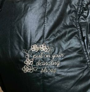 Black Hooded puffer jacket