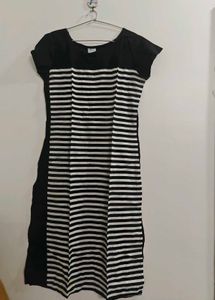 Black & White Striped Kurti