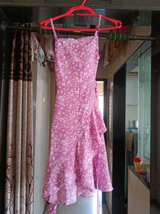 Floral Ruffle Wrap Dress