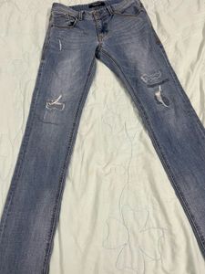 Men's Distressed Blue Jeans unisex