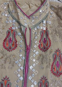 Heavy Partywear Suit With Embrioder Work On Lower