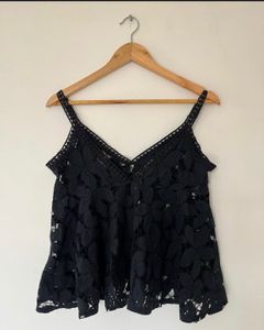 Black Lace Camisole Top