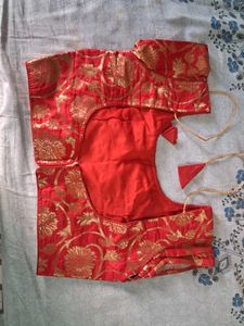 Stunning Red &amp; Gold Brocade Blouse