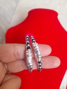 Elegant Silver Bangles Set