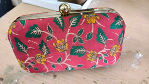Embroidered Floral Clutch Bag