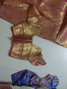 Elegant Pink &amp; Gold Silk Saree