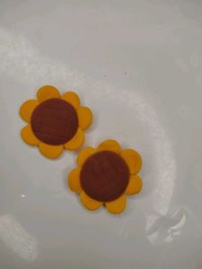 Cute Sunflower Applique clay Patches