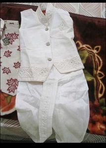 Elegant White Embellished Nehru Jacket