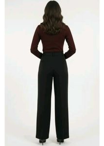 Elegant Black Wide-Leg Trousers