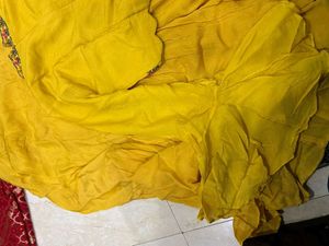 Vibrant Yellow Embroidered Lehenga Choli Set