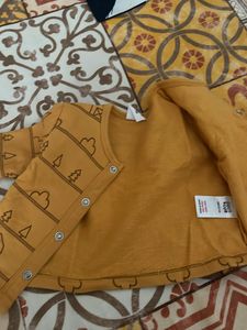 New Born Baby Suit Mustard Colour