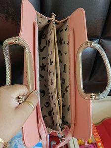 Chic Pink Laser Cut Handbag