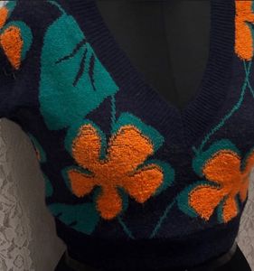 Floral Knit Vest Top