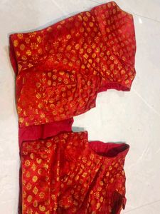 Red Brocade Saree Blouse